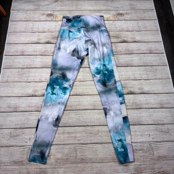 Tone It Up Yoga Leggings Multi Color Watercolor With Mesh Inserts Women's XS - Picture 4 of 7